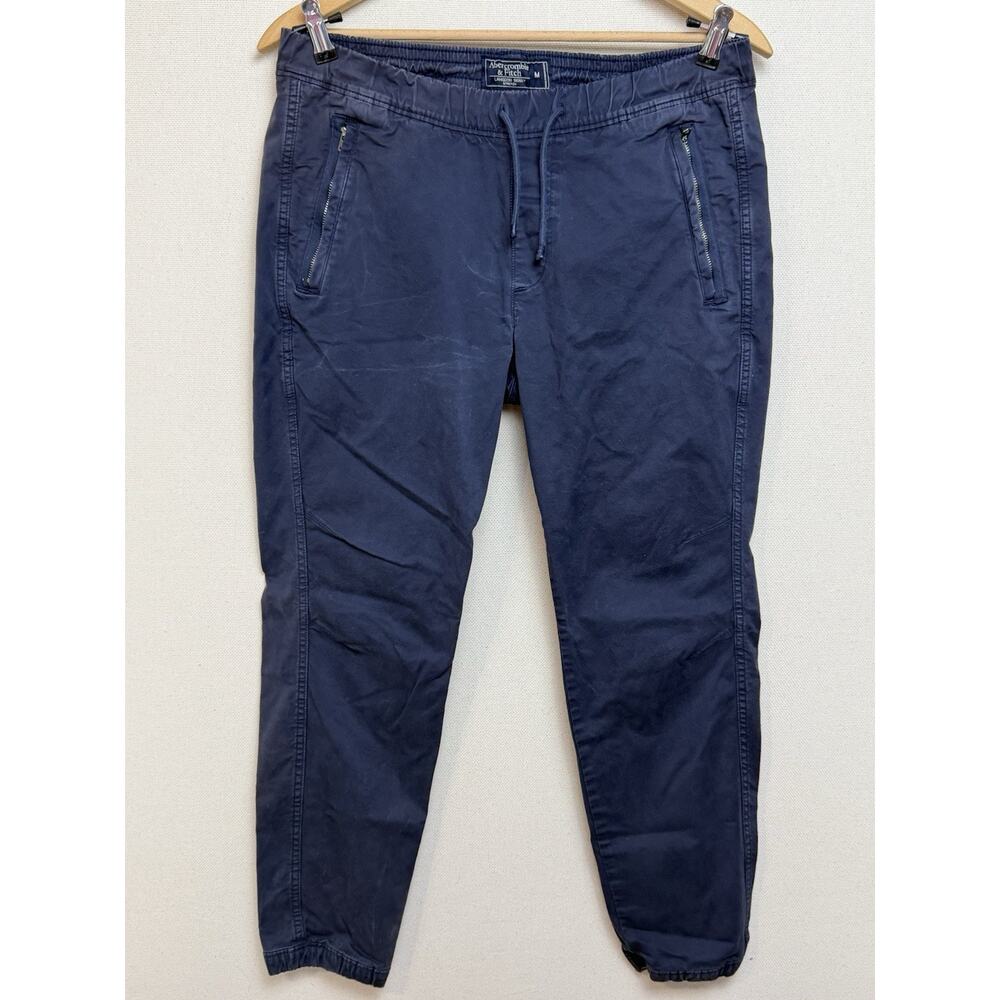 Abercrombie & Fitch Langdon Skinny Stretch Joggers Mens M‎ Navy Blue Casual Y2K